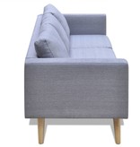 VidaXL Driezitsbank stof lichtgrijs