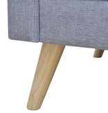 VidaXL Driezitsbank stof lichtgrijs