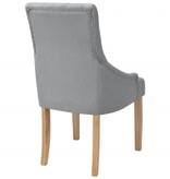 VidaXL Eetkamerstoelen 4 stuks lichtgrijs stof