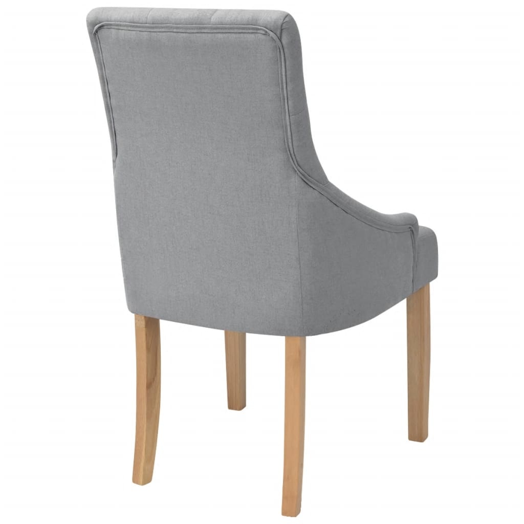VidaXL Eetkamerstoelen 4 stuks lichtgrijs stof