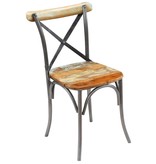 vidaXL Eetkamerstoelen 51x52x84 cm massief gerecycled hout 6 st