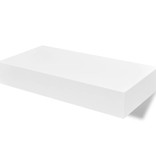VidaXL Wandplank met lade MDF zwevend voor boeken/dvd wit