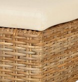 VidaXL Eetkamerstoel 4 st kubu rattan mangohout