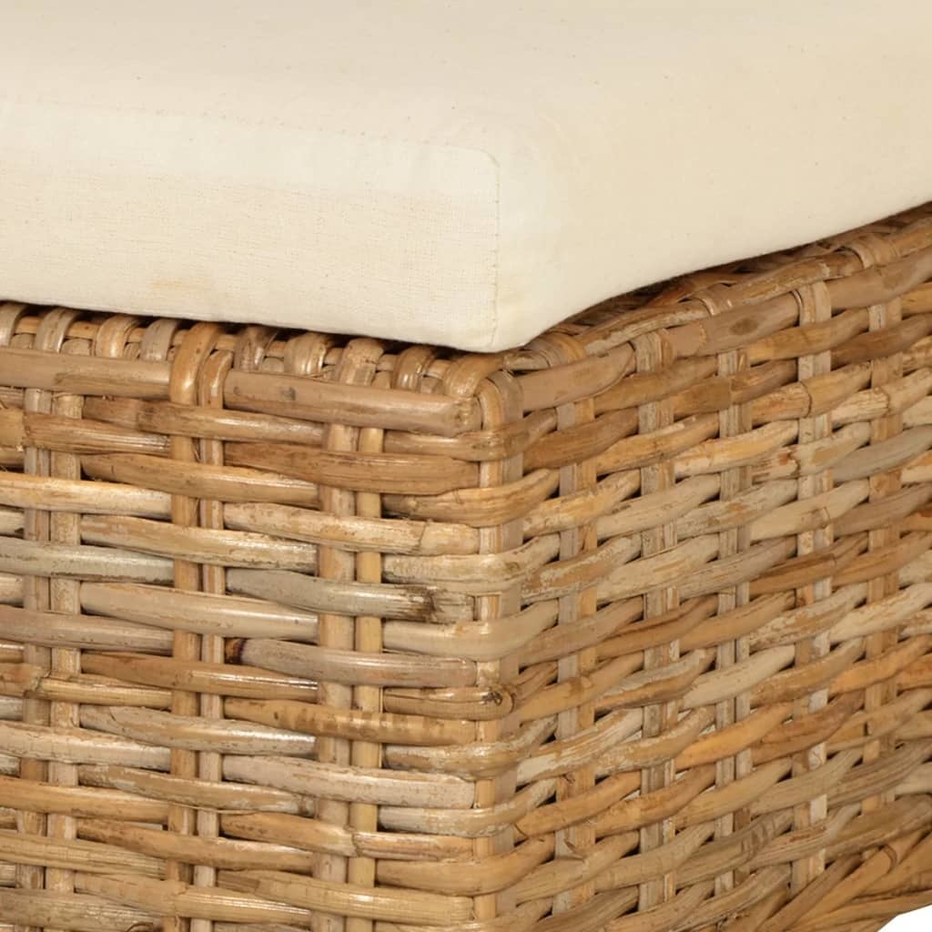 VidaXL Eetkamerstoel 4 st kubu rattan mangohout