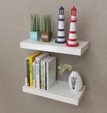 VidaXL Wandplanken zwevend MDF wit 2 st