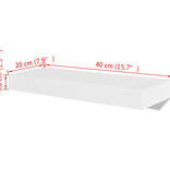 VidaXL Wandplanken zwevend MDF wit 2 st
