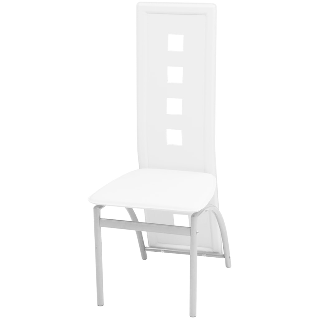 VidaXL Eetkamerstoelen 6 st kunstleer wit