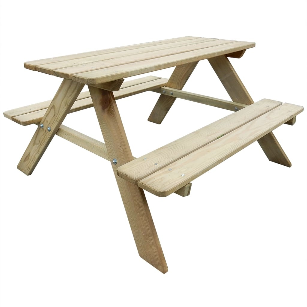 vidaXL Picknicktafel voor kinderen 89x89,6x50,8 cm FSC grenenhout