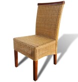 vidaXL Eetkamerstoelen 6 st natuurlijk rattan bruin