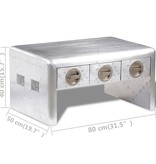 VidaXL Salontafel met 3 lades vintage luchtvaartlook