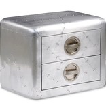 VidaXL Bijzettafel met 2 lades vintage luchtvaartlook