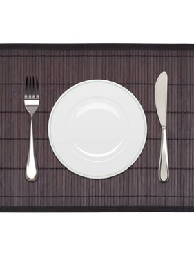 vidaXL Placemats 30x45 cm bamboe donkerbruin 6 st