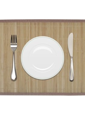 vidaXL 6 st Placemats 30x45 cm bamboe bruin