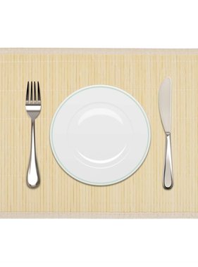 vidaXL 6 Placemats bamboe 30 x 45 cm natuurlijk