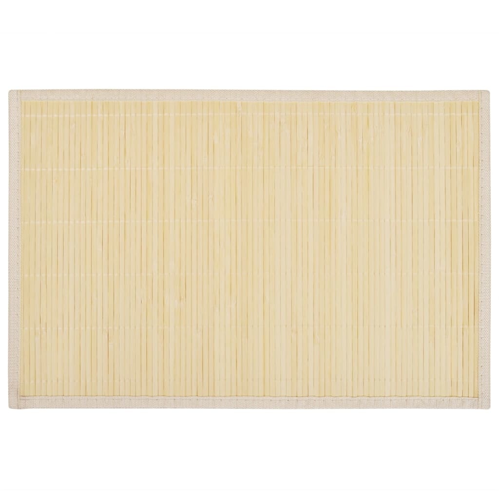 vidaXL 6 Placemats bamboe 30 x 45 cm natuurlijk