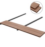 VidaXL Terrasplanken HKC met accessoires 40 m² 2,2 m bruin