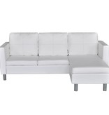 VidaXL Driezitsbank kunstleer wit