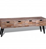 vidaXL Tv-meubel met vier lades gerecycled teak