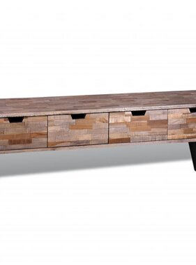 VidaXL Tv-meubel met vier lades gerecycled teak