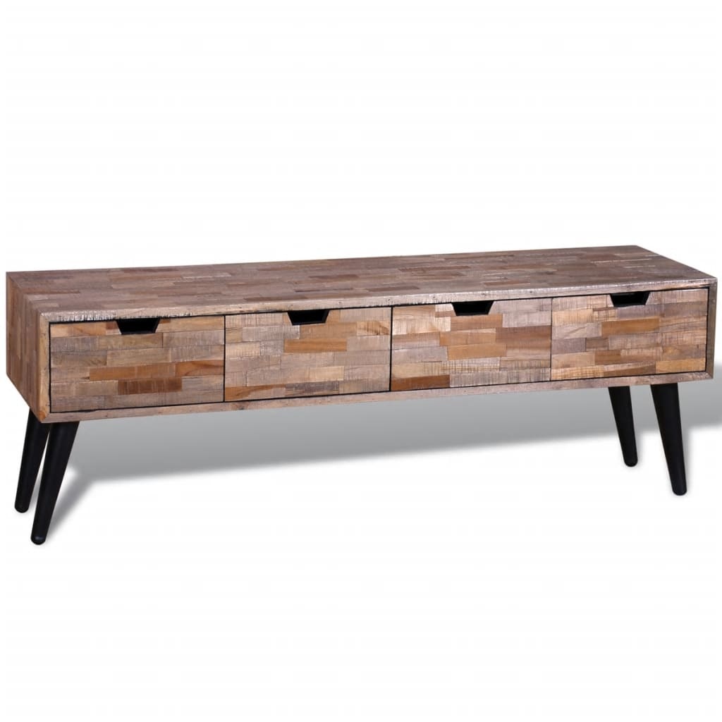 vidaXL Tv-meubel met vier lades gerecycled teak