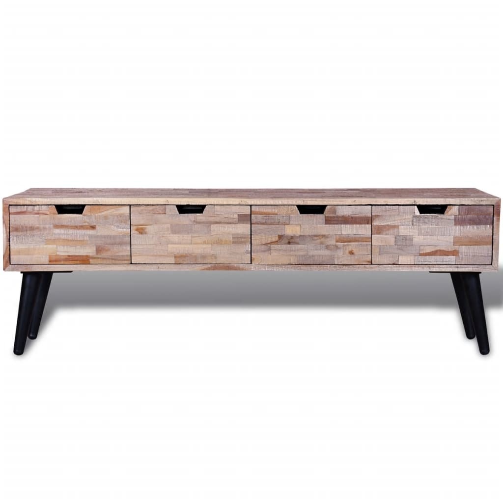 vidaXL Tv-meubel met vier lades gerecycled teak