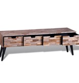 vidaXL Tv-meubel met vier lades gerecycled teak