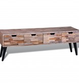 vidaXL Tv-meubel met vier lades gerecycled teak