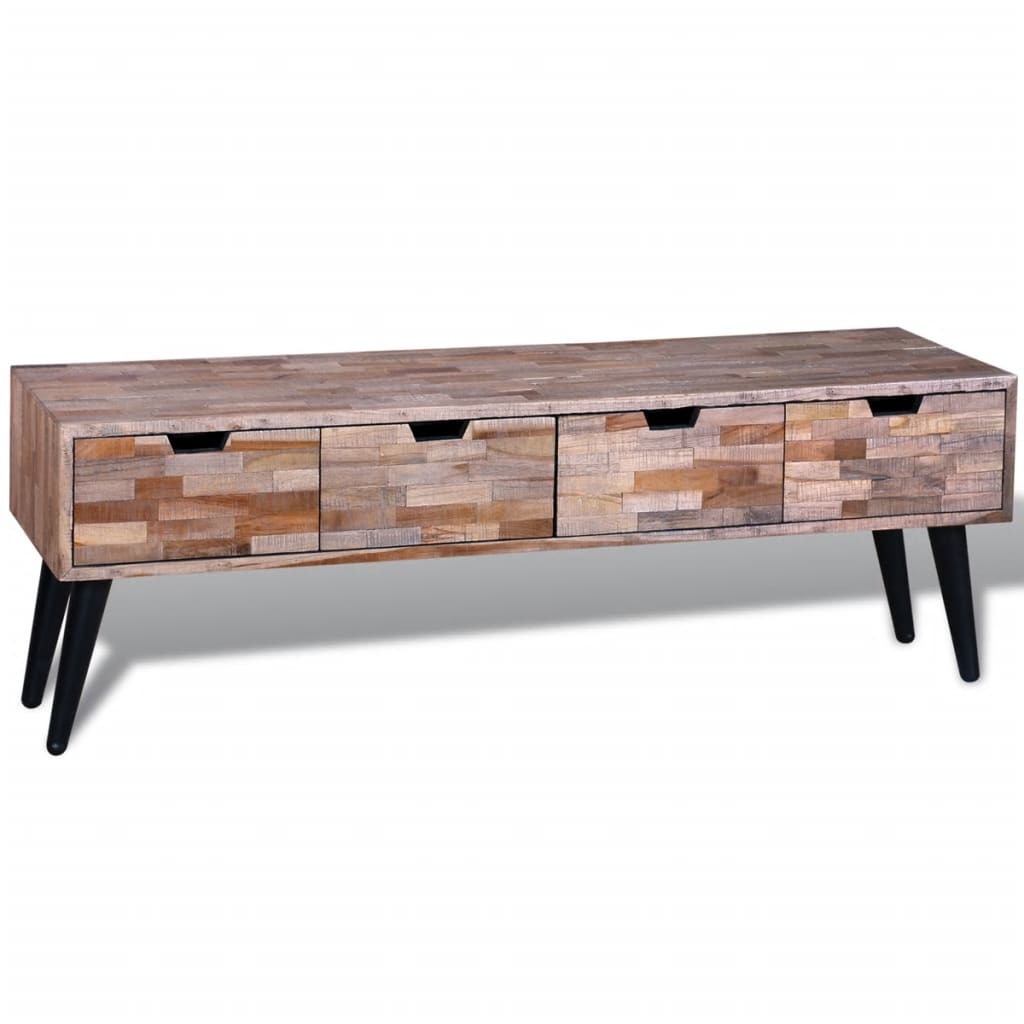 vidaXL Tv-meubel met vier lades gerecycled teak