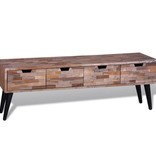 vidaXL Tv-meubel met vier lades gerecycled teak