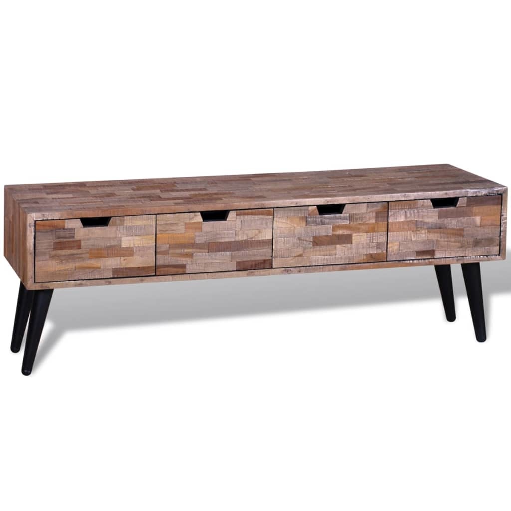 vidaXL Tv-meubel met vier lades gerecycled teak