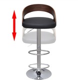 VidaXL Barkrukken 2 st gebogen hout