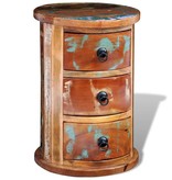 VidaXL Kast met 3 lades massief gerecycled hout