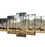 vidaXL Canvasdoeken Zebra's 100 x 50 cm