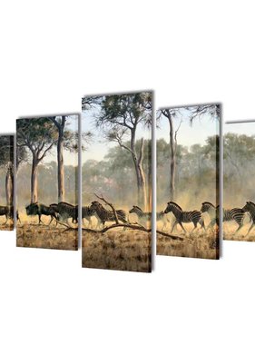 VidaXL Canvasdoeken Zebra's 100 x 50 cm