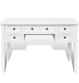 VidaXL Schrijftafel met 5 lades wit