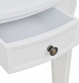 VidaXL Wandtafel met lade halfrond wit