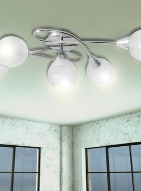 VidaXL Plafondlamp met glazen behuizing voor lampen