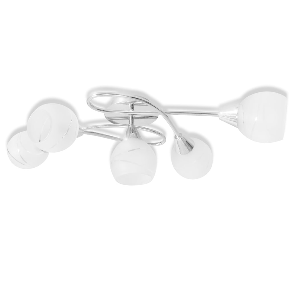 VidaXL Plafondlamp met glazen behuizing voor lampen