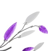 VidaXL Lamp met kristallen bladeren van acryl voor 5x E14 paars en wit