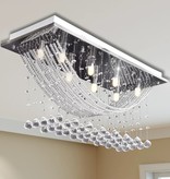VidaXL Plafondlamp met glinsterende glas kristallen kralen 8xG9 29 cm