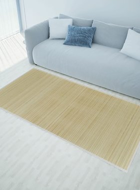 vidaXL Rechthoekige bamboe mat 150 x 200 cm (Neutraal)