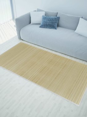 vidaXL Rechthoekige bamboe mat 120 x 180 cm (Neutraal)