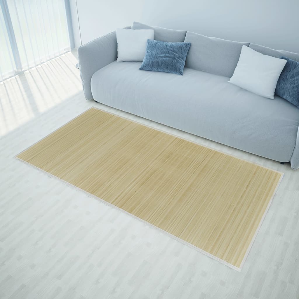 vidaXL Rechthoekige bamboe mat 120 x 180 cm (Neutraal)