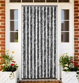 VidaXL Vliegengordijn 100x220 cm chenille grijs en wit