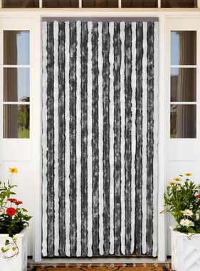 VidaXL Vliegengordijn 100x220 cm chenille grijs en wit