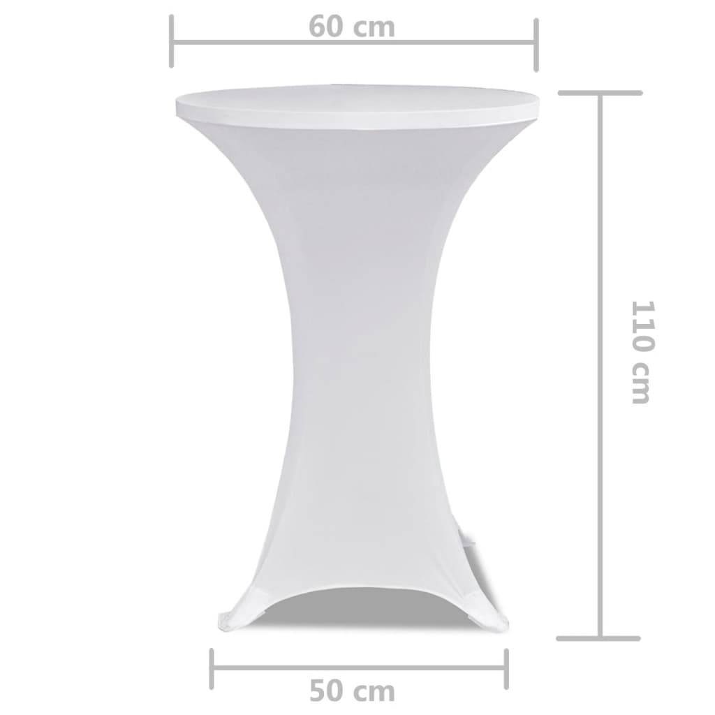 VidaXL Statafelhoes Stretch Ø60cm Wit (2 stuks)