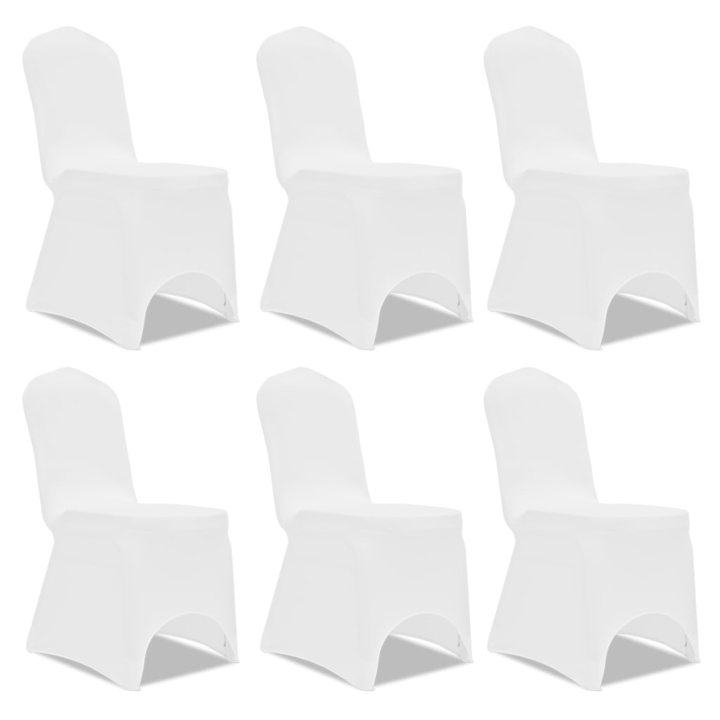 VidaXL Stoelhoes Stretch Wit (6 stuks)