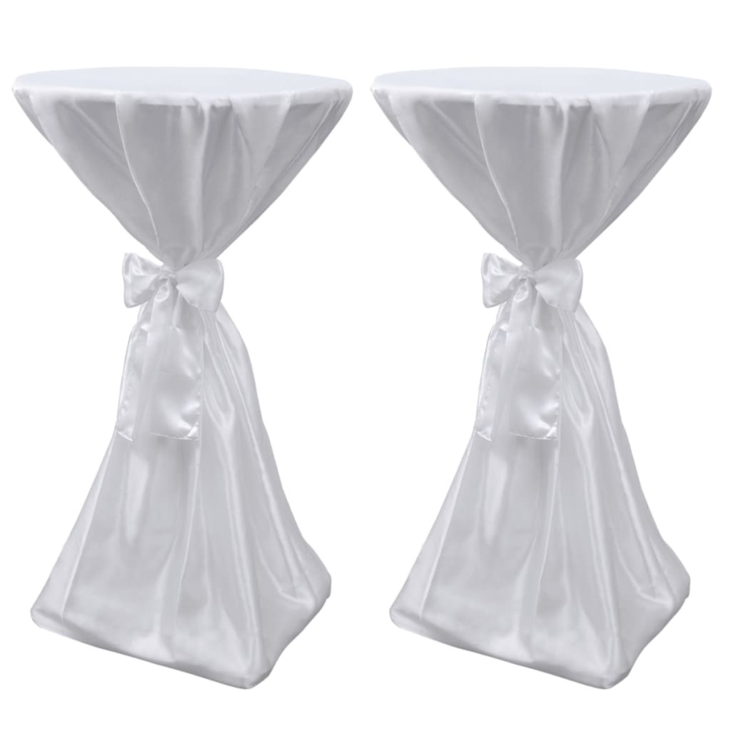 VidaXL Statafelhoes met strik 80cm Wit (2 stuks)