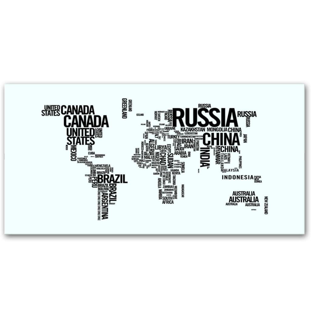 vidaXL Bureau met wereldkaart opdruk (rechthoekig)