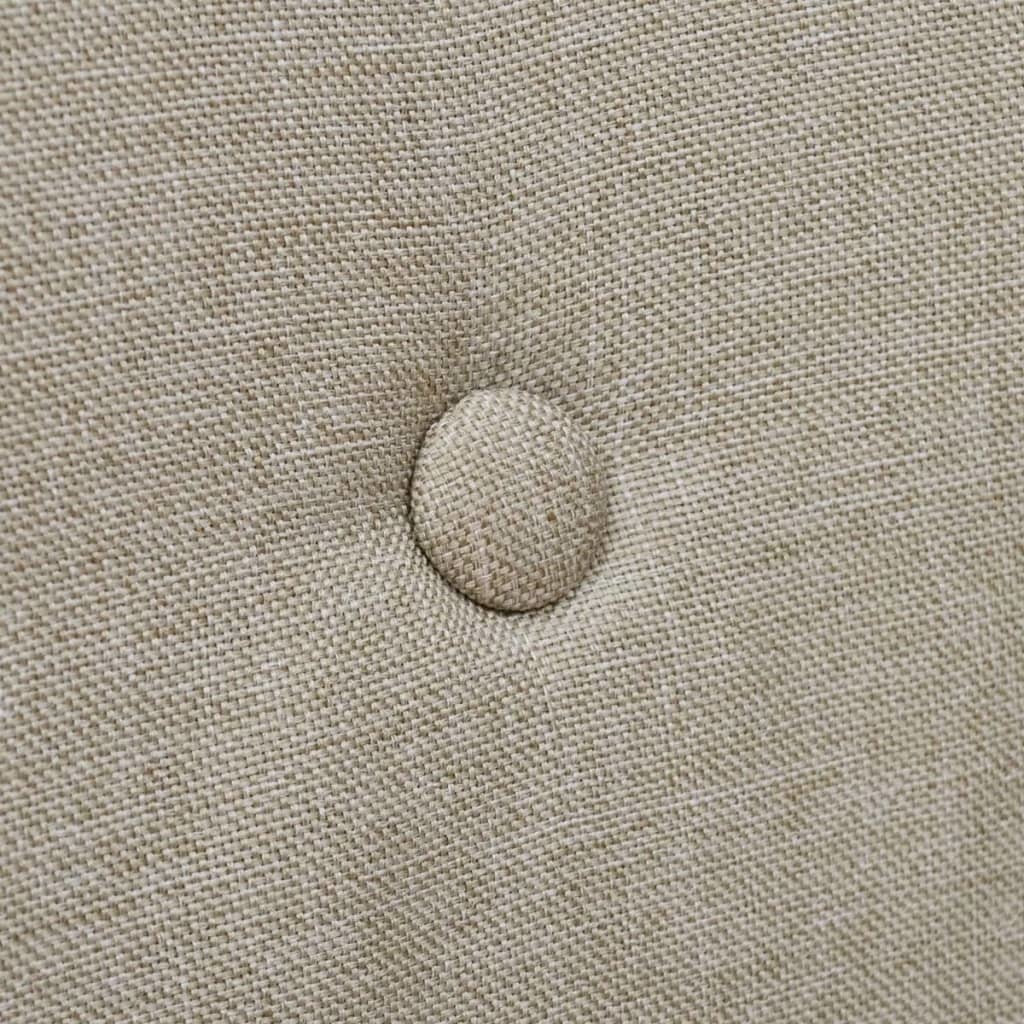 VidaXL Eetkamerstoelen 2 st stof en massief eikenhout beige